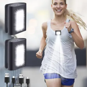 200 Lumens Clip-On Night Running Light Rechargeable 2 Pack