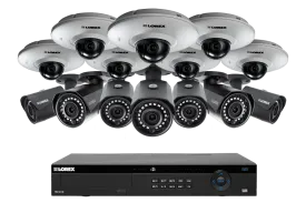 4K NVR System featuring 7 Color Night Vision 2K Cameras and 7 Pan Tilt Audio-Enabled Outdoor Cameras