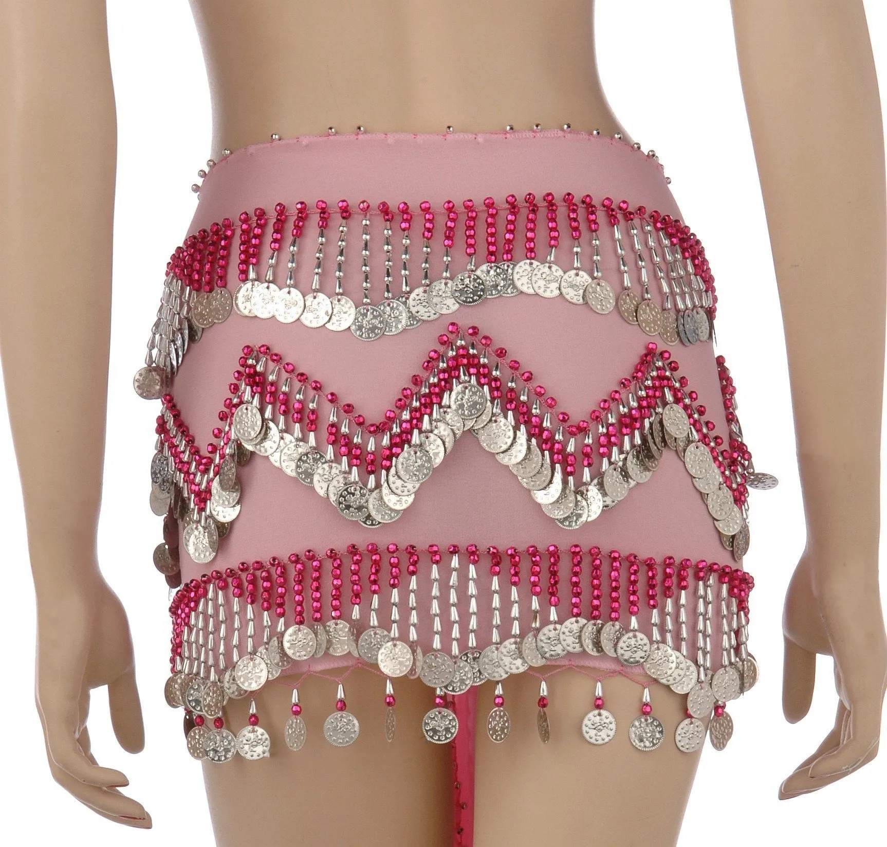 Belly Dance Chiffon Colorful Beaded Hip Scarf | DYNAMITE DUNES