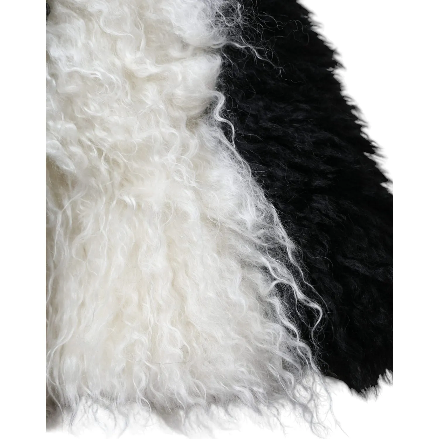 Dolce & Gabbana Black White Stripes Mohair Fur Bucket Hat