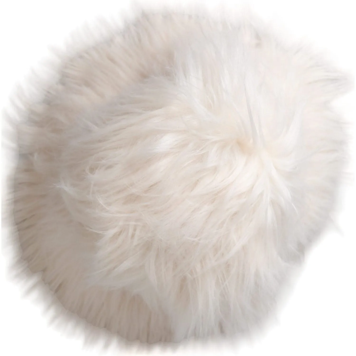 Dolce & Gabbana White Acrylic Fur Womens Bucket Hat