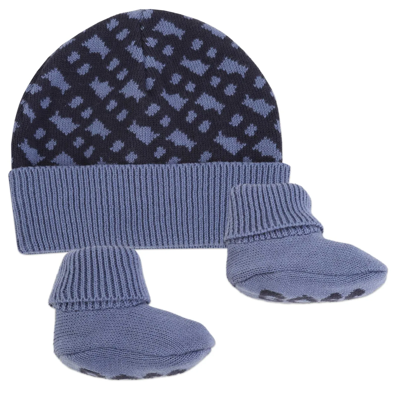 Hugo Boss Baby Boys Navy Hat & Bootie Ensemble