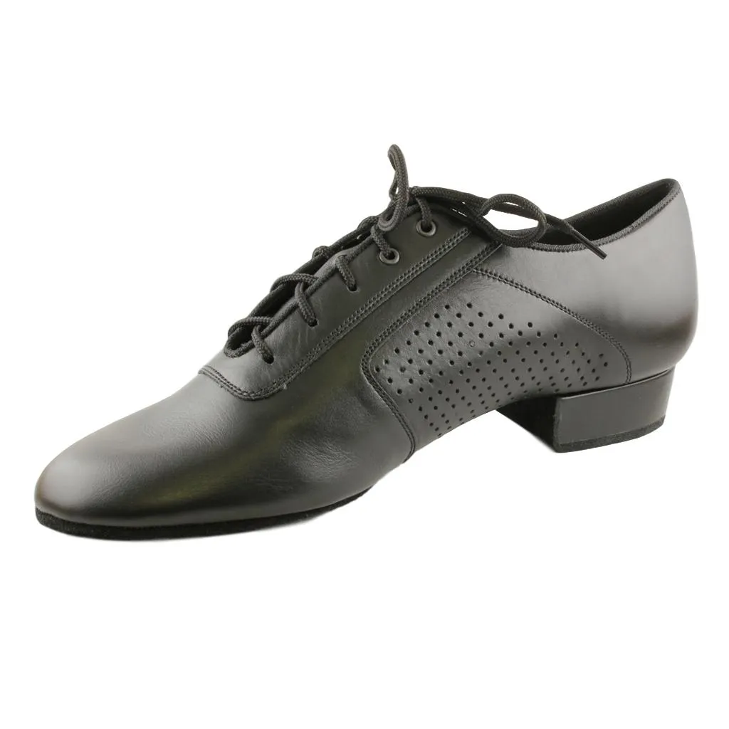 Men's Smooth Dance Shoes, 1109 Oxford Flexi M, Black Leather