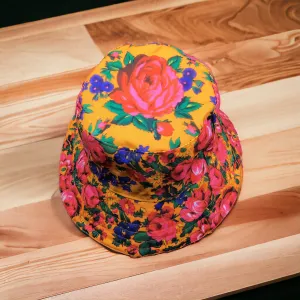 Orange Flower Bucket hat