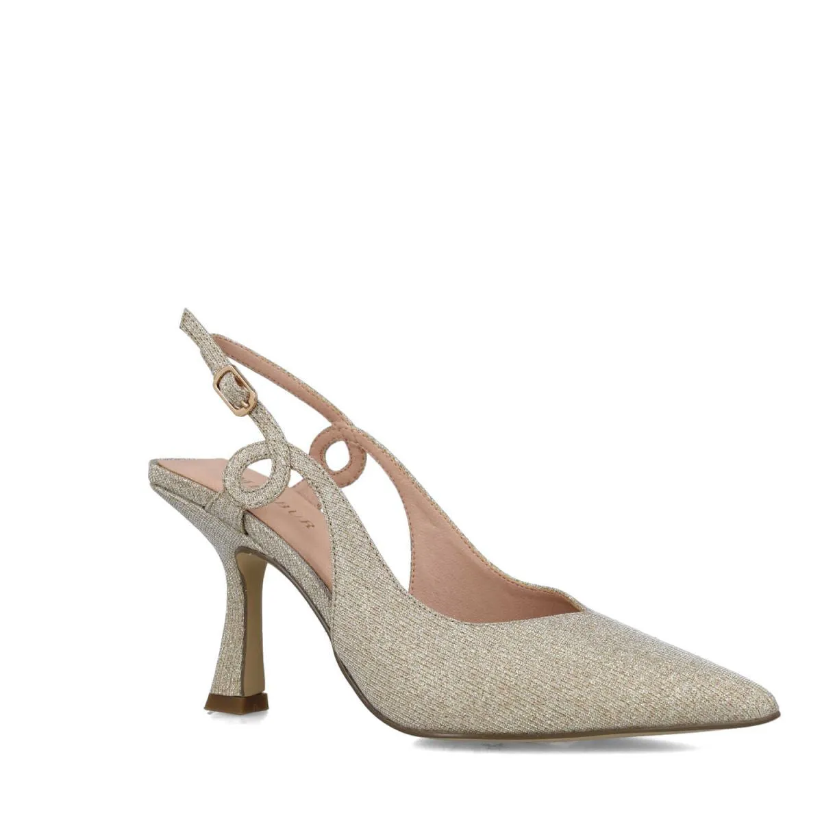 Pollux Gold Sparkly High Heels by Menbur