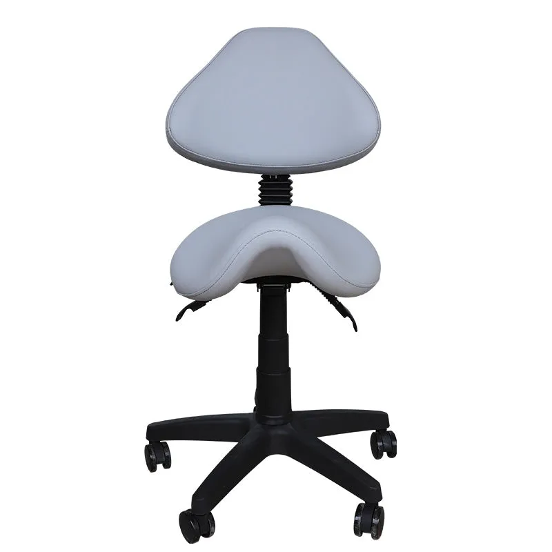 Saddle Shape Stool with Back Support and Tilt-able Seat