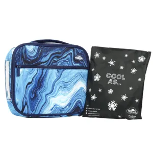 Spencil BIG Cooler Lunch Bag   Chill Pack - Ocean Marble